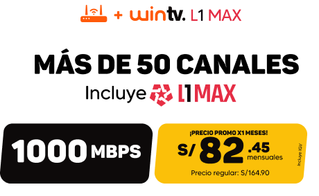 Internet 100% Fibra 600 Mbps S/69.50